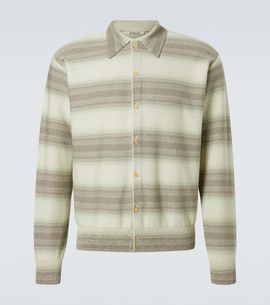 Auralee Auralee Striped cotton and silk cardigan