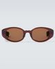 Auralee Auralee x EYEVAN 002R oval sunglasses - 1