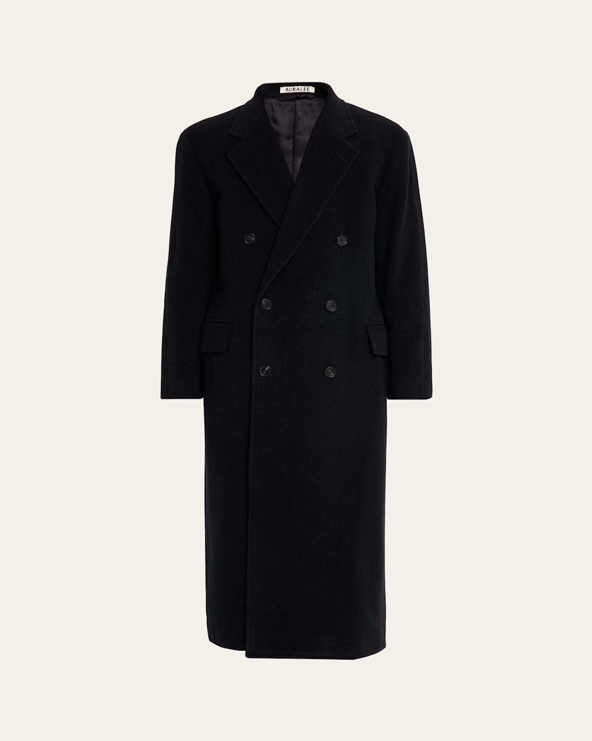AURALEE - Men's Superfine Wool Double-Breasted Overcoat