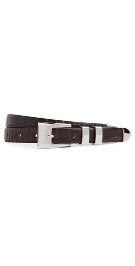 Aureum Aureum Sofia Belt Espresso Crocodile