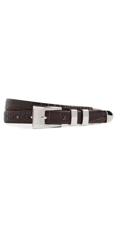 Aureum Aureum Sofia Belt Espresso Crocodile