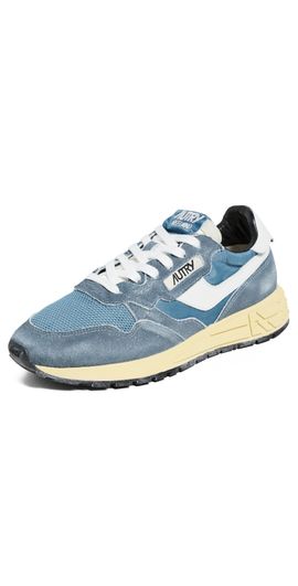 Autry Autry Reelwind Low Suede Sneakers Sky Sugar/White