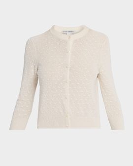 Autumn Cashmere Dotted Silk Knit Cardigan