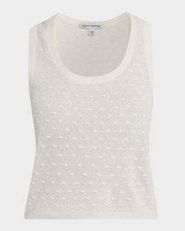 Autumn Cashmere Dotted Silk Knit Tank Top