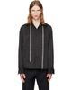 a.v. vattev a.v. vattev Black Detachable Collar Scarf Shirt - 1