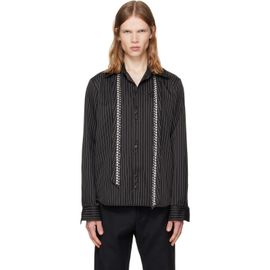 a.v. vattev a.v. vattev Black Detachable Collar Scarf Shirt