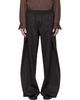 a.v. vattev a.v. vattev Black Diagonal Pleated Trousers - 1