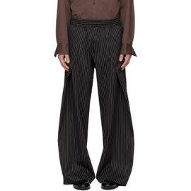 a.v. vattev a.v. vattev Black Diagonal Pleated Trousers