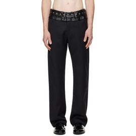 a.v. vattev a.v. vattev Black Double-Belt Boot-Cut Trousers