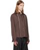 a.v. vattev a.v. vattev Brown Detachable Collar Scarf Shirt - 2