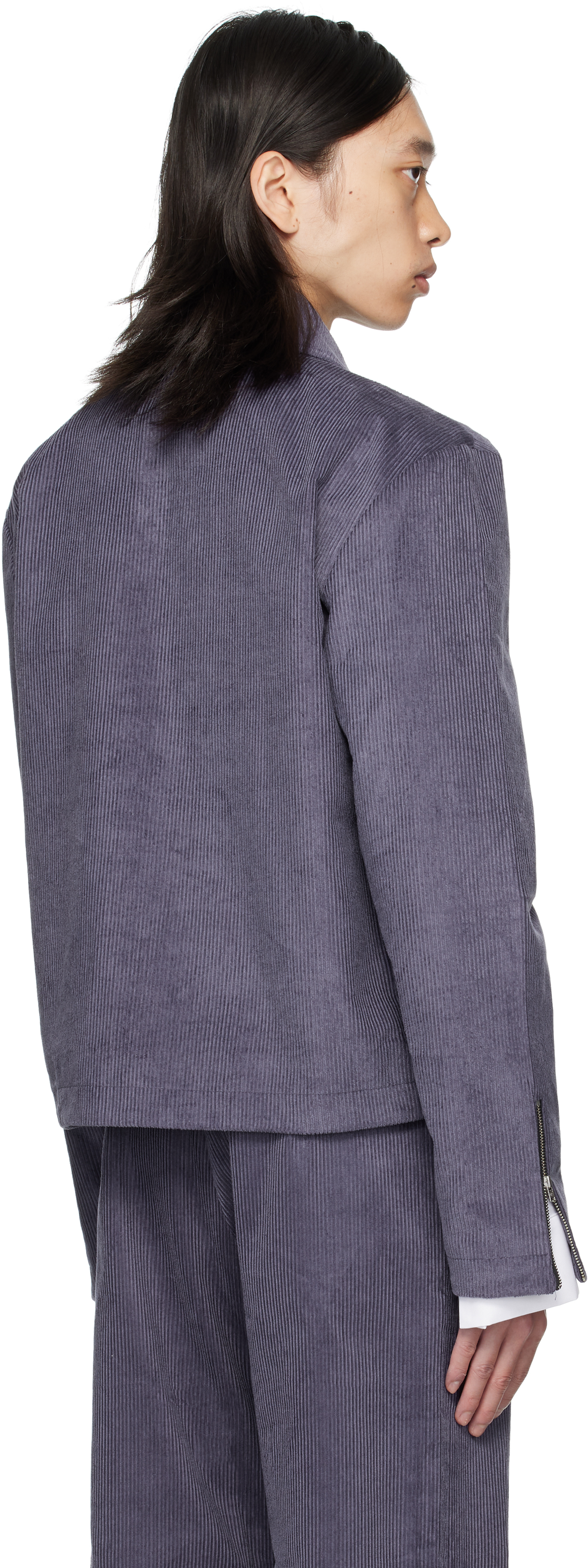 av vattev - Purple Collar Belt Jacket