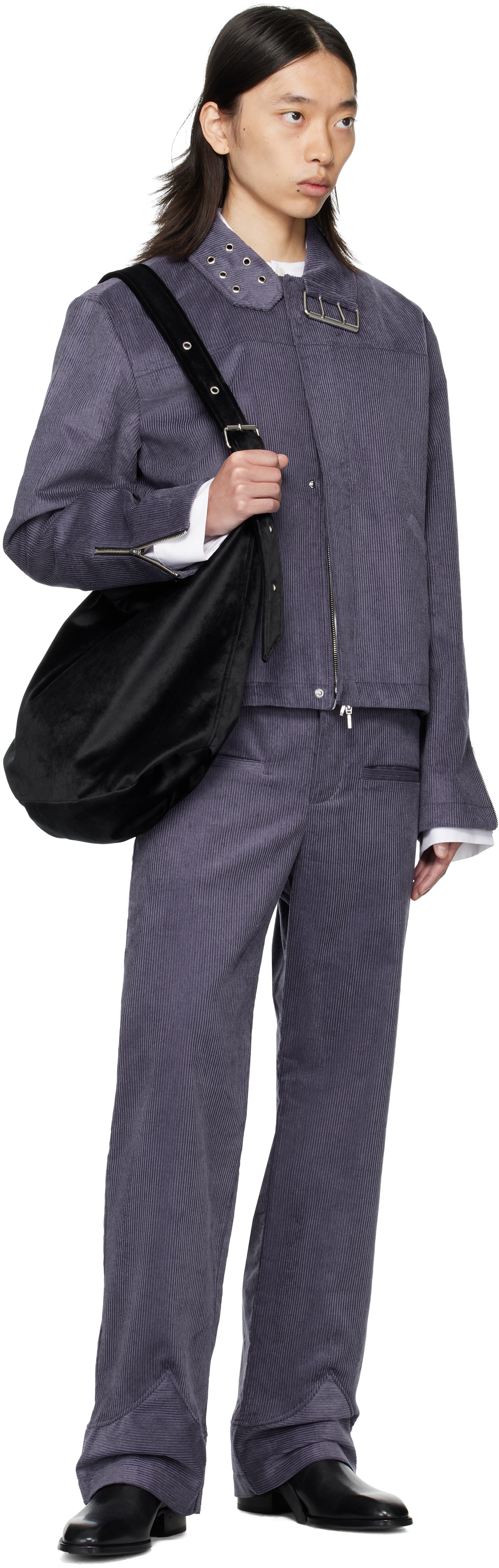 av vattev - Purple Collar Belt Jacket