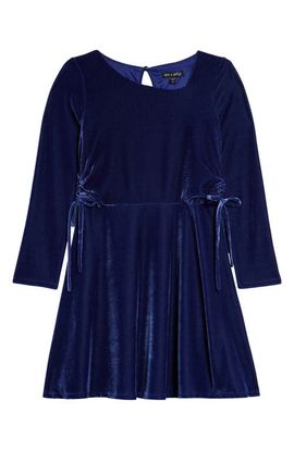Ava & Yelly Ava & Yelly Kids' Long Sleeve Velvet Dress