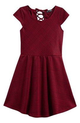Ava & Yelly Ava & Yelly Kids' Plaid Skater Dress