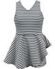 Ava & Yelly Ava & Yelly Textured Stripe Romper - 1