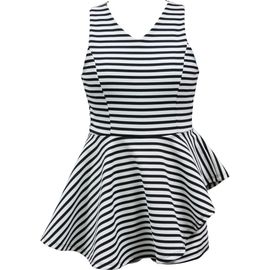 Ava & Yelly Ava & Yelly Textured Stripe Romper