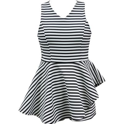 Ava & Yelly Ava & Yelly Textured Stripe Romper