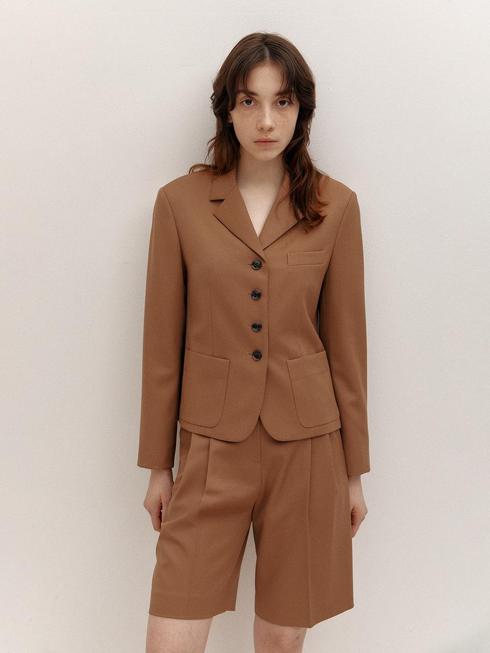AVA MOLLI Classic Two Tuck Pants (D/Beige)