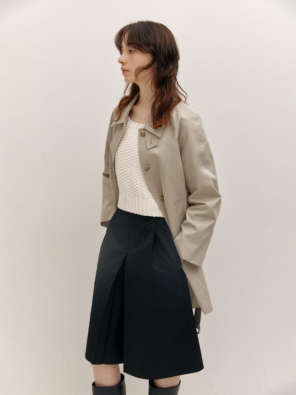 AVA MOLLI Cotton Half Mac Coat (L/Khaki)