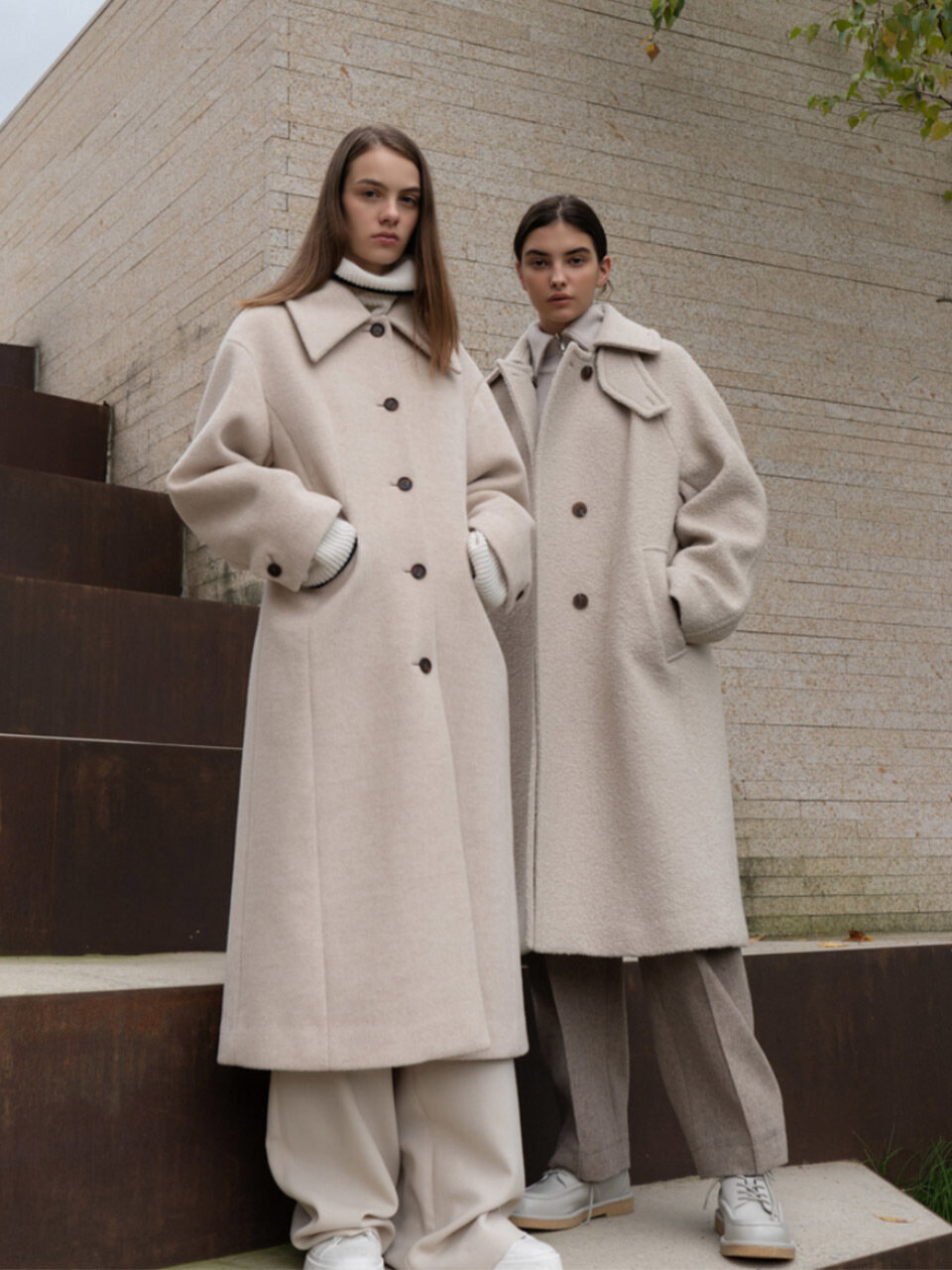 AVA MOLLI Fancy Rvs Balmacaan Half Coat