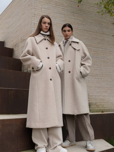 AVA MOLLI Fancy Rvs Balmacaan Half Coat
