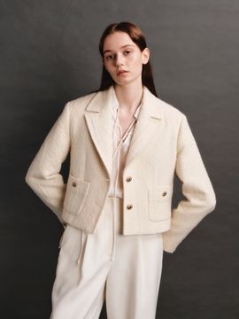 AVA MOLLI Fancy Tweed Cropped Jacket
