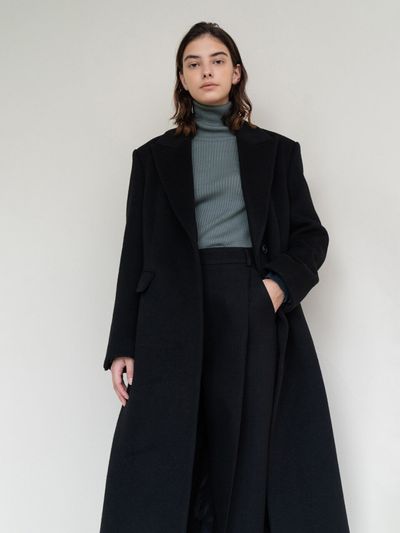 AVA MOLLI Peaked Semi Double Coat (Black)