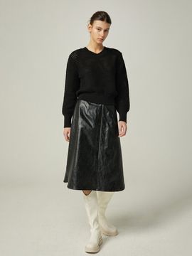 AVA MOLLI Scotch Punching Pullover Knit_Black