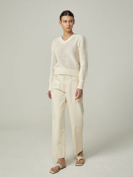 AVA MOLLI Scotch Punching Pullover Knit_Natural
