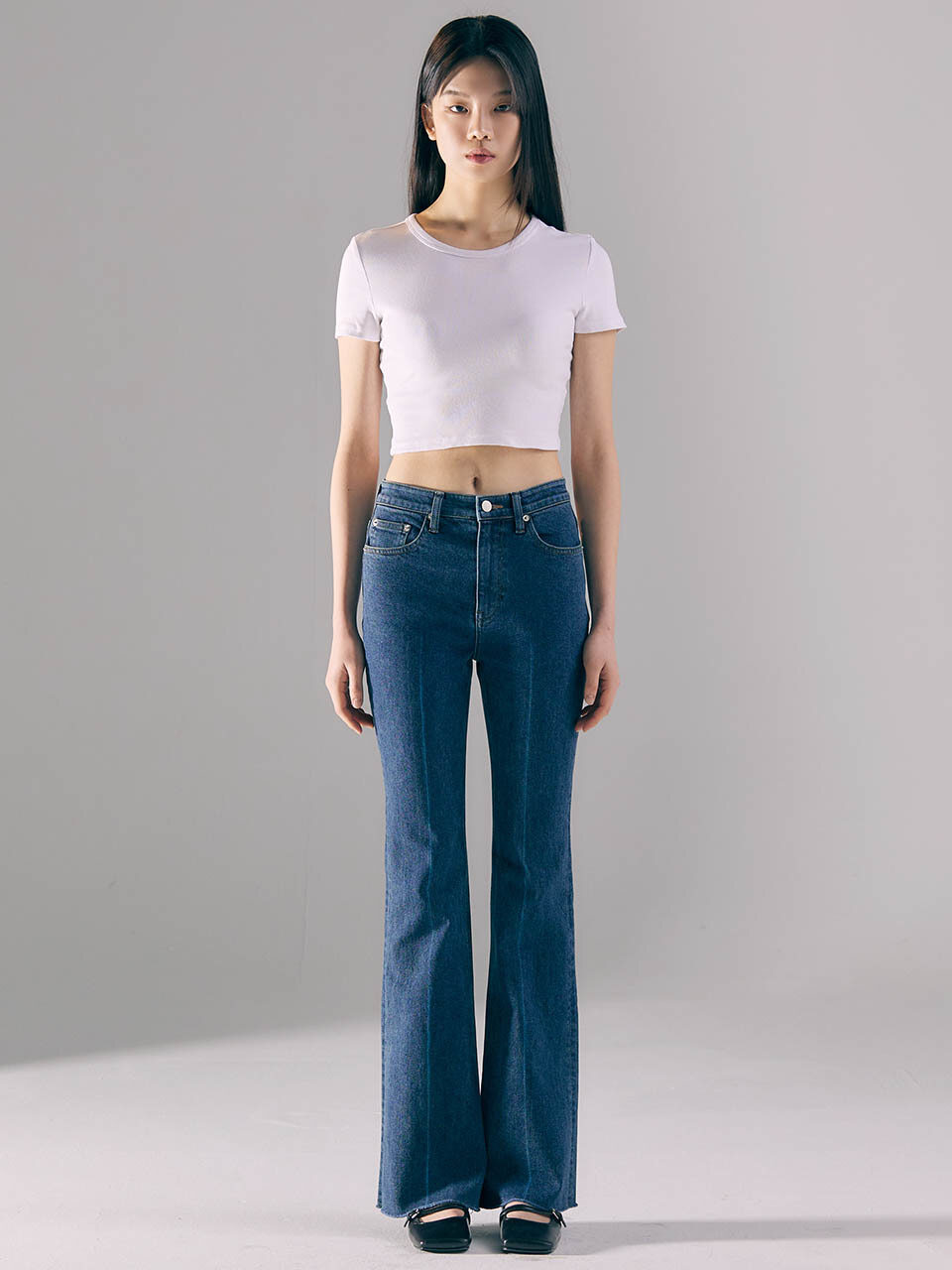 AVA MOLLI Slim Fit Bootcut Denim Pants_Indigo