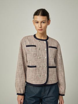 AVA MOLLI Taping Double Tweed Jacket