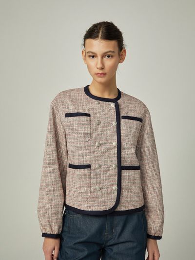 AVA MOLLI Taping Double Tweed Jacket