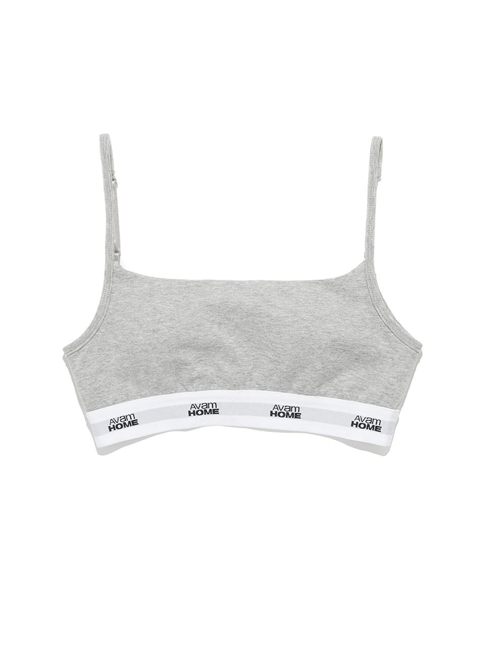AVAM HOME Banding Cotton Spandex Bra Top [Grey]