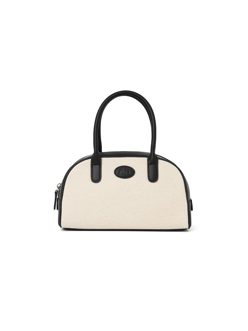 AVAM HOME Canvas Leather Round Tote Bag [Black]