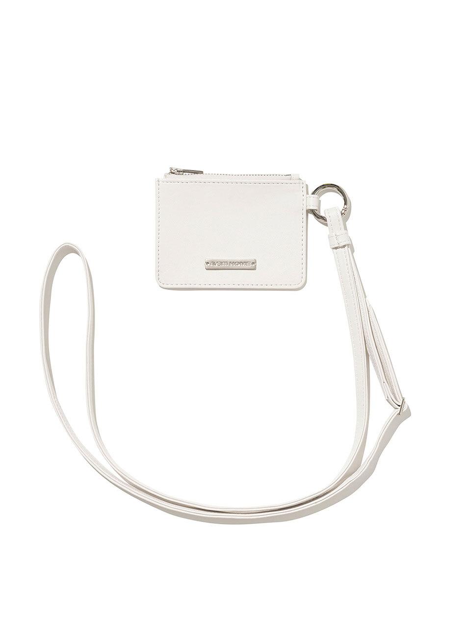 AVAM HOME Detachable Strap Textured Faux Leather Card Holder [Beige]