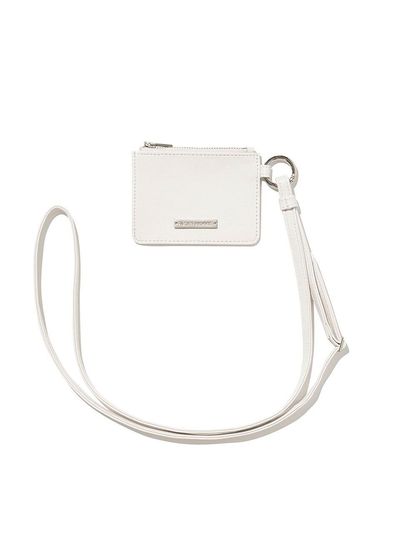 AVAM HOME Detachable Strap Textured Faux Leather Card Holder [Beige]