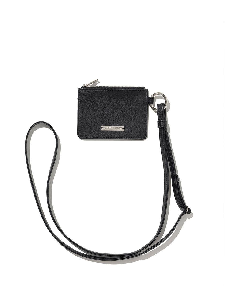 AVAM HOME Faux Leather Detachable Keyring Card Wallet [Black]