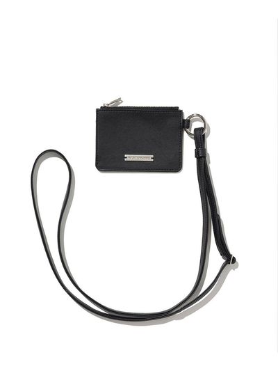 AVAM HOME Faux Leather Detachable Keyring Card Wallet [Black]