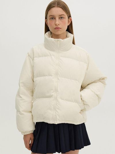 AVAM HOME Premium Down-Filled Puffer Short Jacket [Beige]