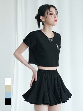 AVANDRESS Curling Mini Pants Skirt_4 Colors