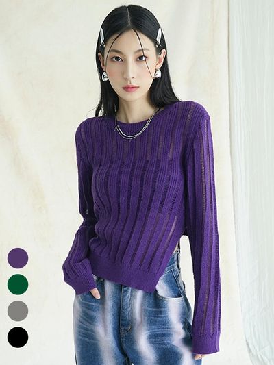 AVANDRESS See-through Lightweight Polyester Sweater