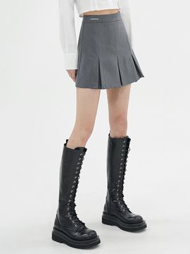 AVANDRESS Stacey pleated Skirt Charcoal
