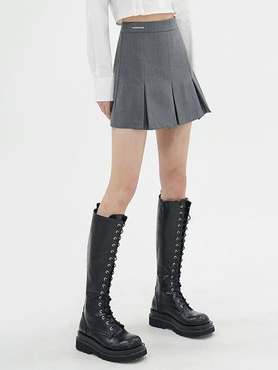 AVANDRESS Stacey pleated Skirt Charcoal