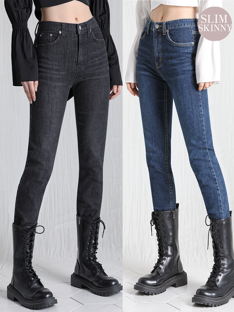 AVANDRESS Straight Span Denim Pants_2 Colors