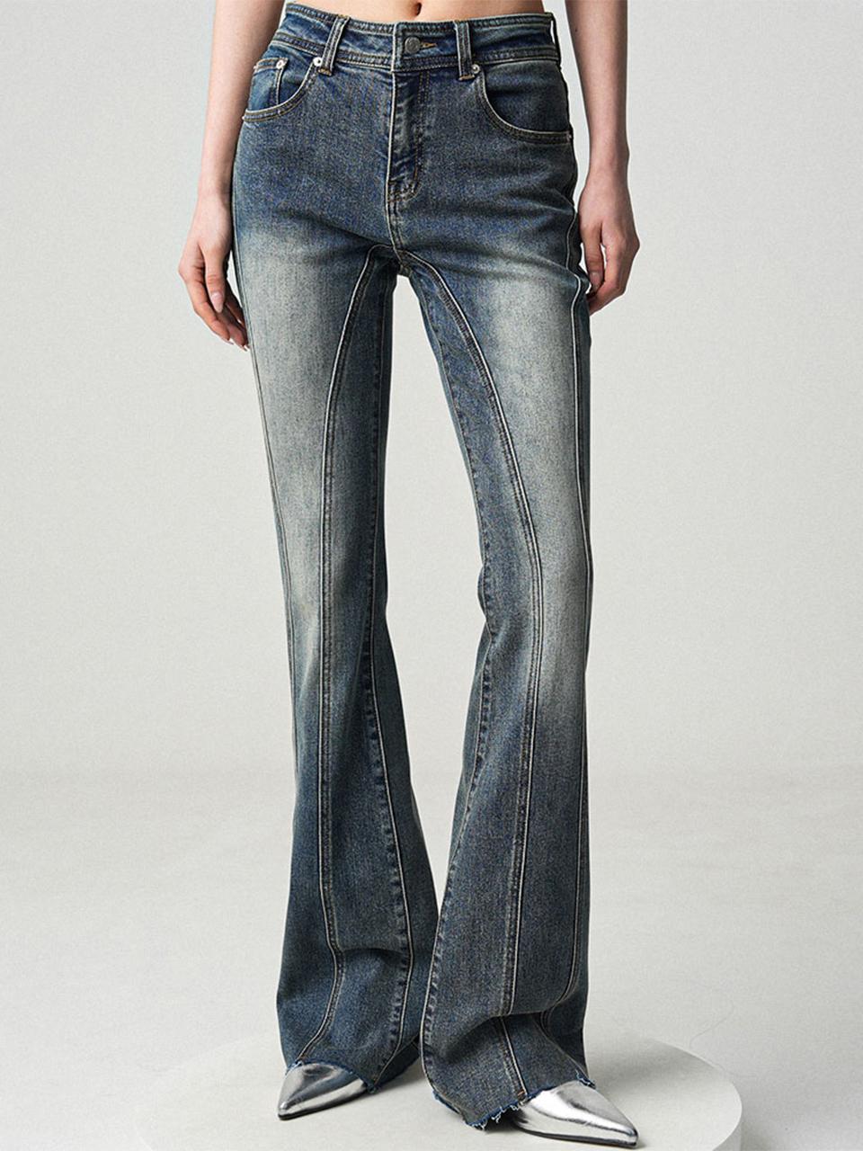 AVANDRESS Thin Bootcut Stretch Denim - 2COL