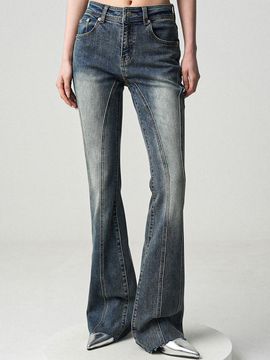 AVANDRESS Thin Bootcut Stretch Denim - 2COL