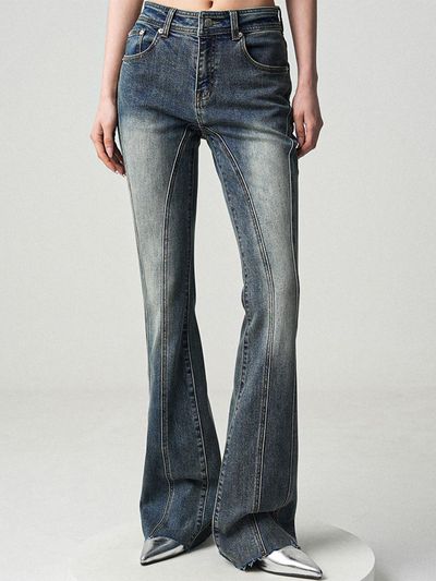 AVANDRESS Thin Bootcut Stretch Denim - 2COL