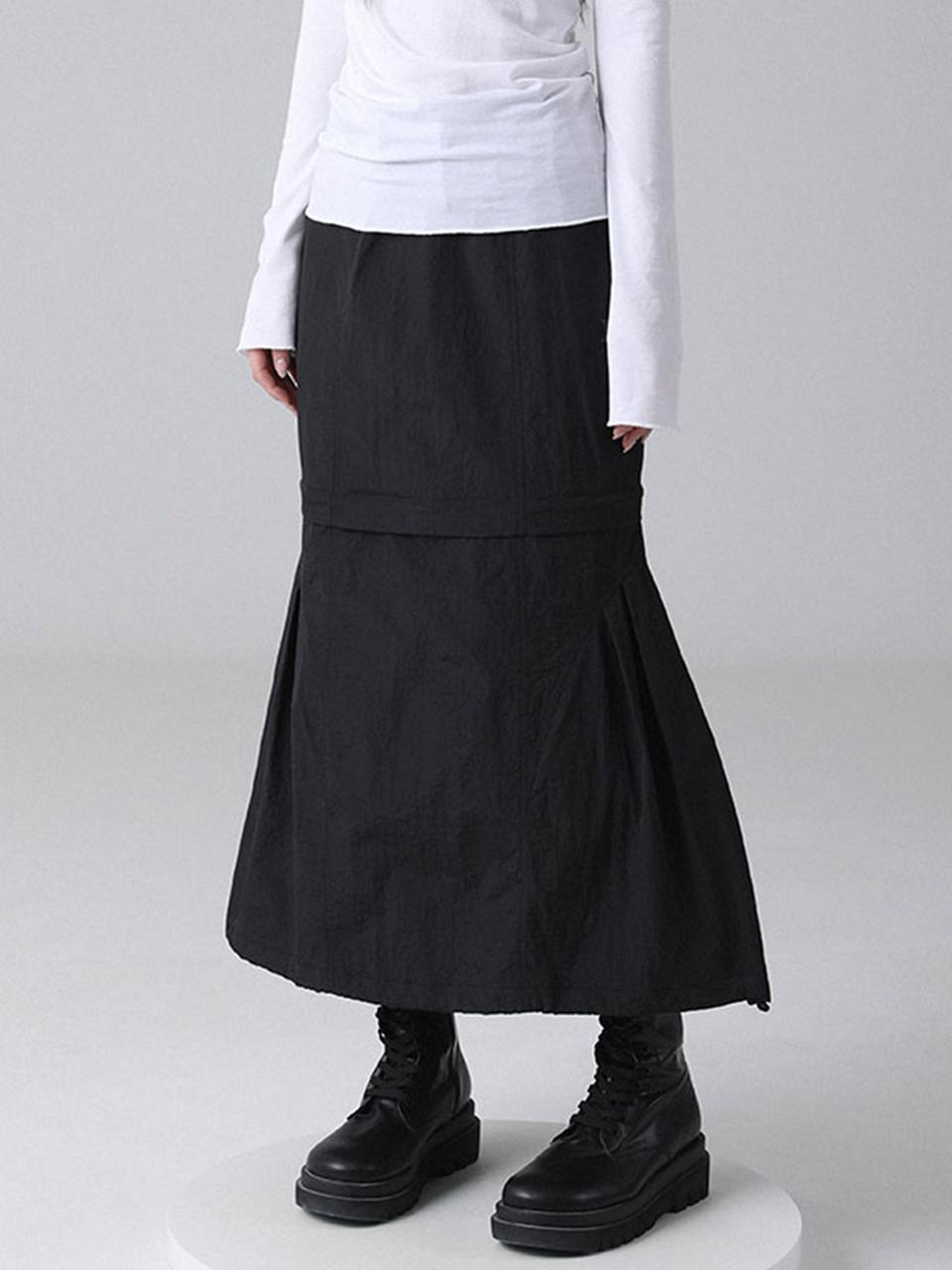 AVANDRESS Two-way Long Maxi Skirt [BLACK]