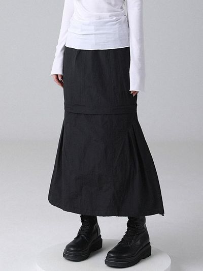 AVANDRESS Two-way Long Maxi Skirt [BLACK]
