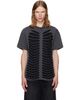 AVAVAV AVAVAV Gray & Black Tier Cut-Out Double Layer T-shirt - 1